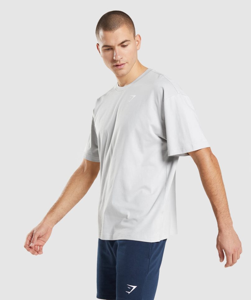 Koszulki Gymshark Essential Oversized Męskie Głęboka Szare | PL 849XKF